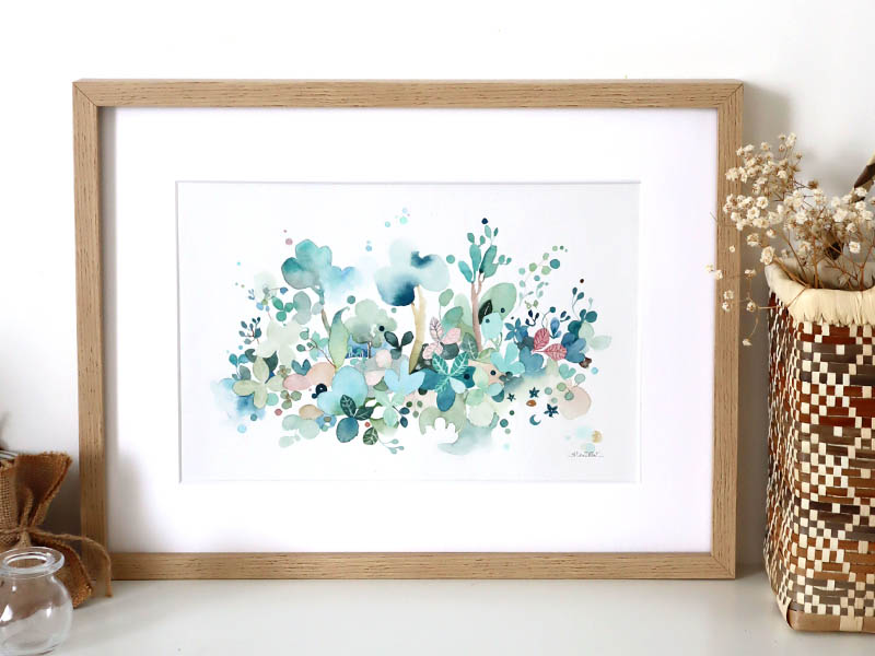 Tableau aquarelle oiseaux